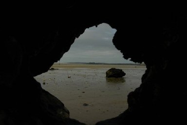 A shot of some cliffs on 90 Mile Beach at Te Hapua